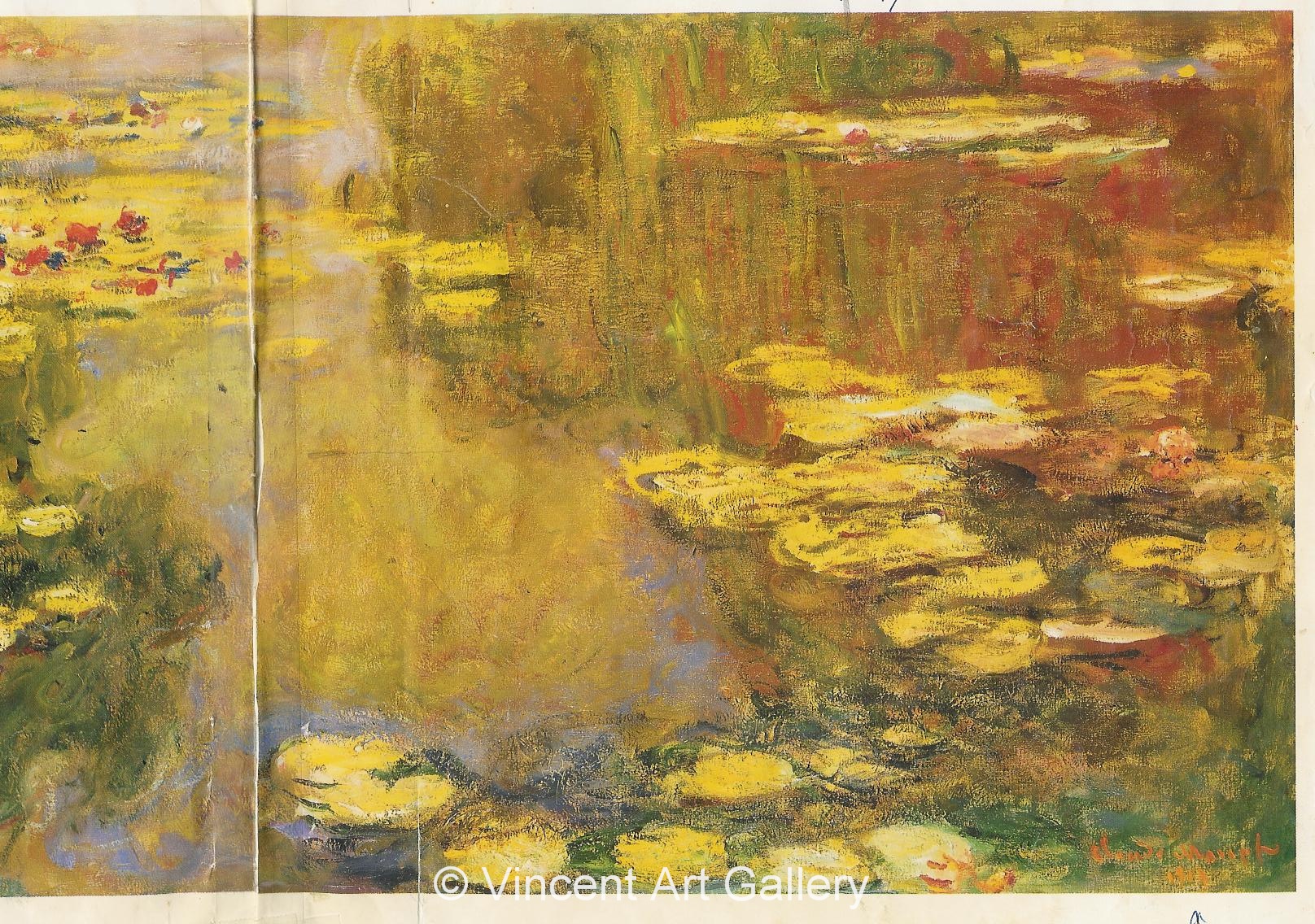 A2846, MONET, The Water-Lily Pond, RIGHT PART painting- 2